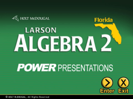 Larson Algebra 2 - trumanhonorsalgebra2