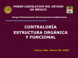 Estructura orgánica y funcional - Contraloría del Poder Legislativo