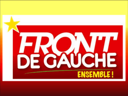 Candidats du Vaucluse Front de Gauche