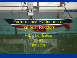 Performance Evaluation of Sailboat Rudders