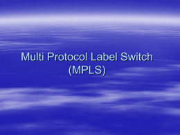Multi Protocol Label Switch (MPLS)