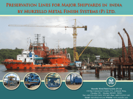 Equipment for Shipyards in India - The Murzello Group of Companies