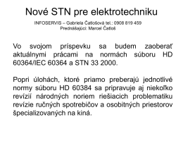 Nové STN pre elektrotechniku