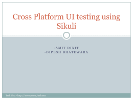 Cross Platform UI testing using Sikuli