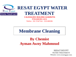 Membrane Cleaning