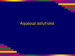 Aqueous solutions