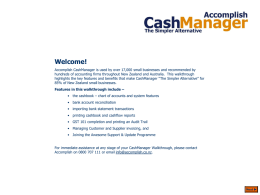 to view the CashManager Walkthrough