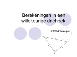 Berekeningen in een willekeurige driehoek