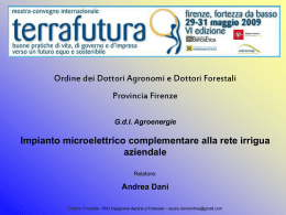 Phd Ingegneria Agraria Dott. For. Andrea Dani