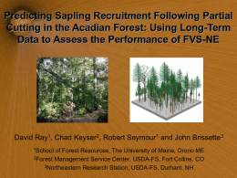 Modeling Sapling Recruitment Following Partial Cutting in the