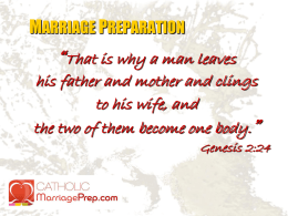 How does it Work? - Catholic Marriage Preparation
