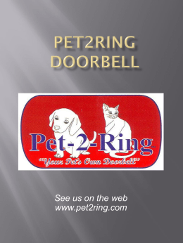PET2RING DOORBELL - Pet-2