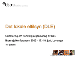 Det lokale eltilsyn (DLE) – Tor Suhrke, DSB