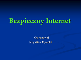 prezentacja Bezpieczny Internet
