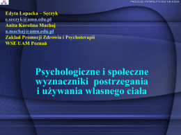 Psychologiczne i społeczne wyznaczniki postrzegania i używania