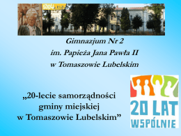 „20 lat wspólnie” – gmina Tomaszów Lubelski