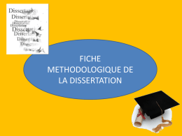 Le diaporama méthodologique de la dissertation