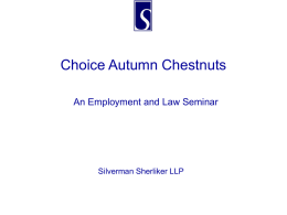 WITHOUT PREJUDICE In the Employment Appeal Tribunal