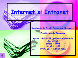 Internet si Intranet - informatica.ase.ro