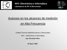 INTI- Electrónica e Informática Laboratorio de Radiofrecuencia
