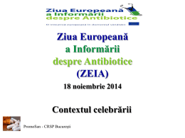 Ziua Europeană a Informării despre Antibiotice (ZEIA) 18