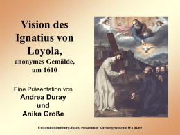 Vision des Ignatius von Loyola, anonym, um 1610