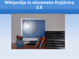 Wikipedija in slovenska Knjižnica 2.0