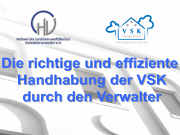 VSK - Verband der nordrhein-westfälischen Immobilienverwalter e.V.
