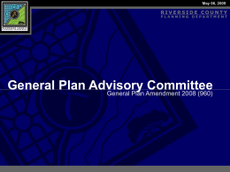 Power Point Show Version - Riverside County Planning Department