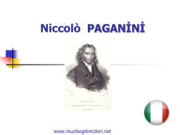 Niccolò PAGANİNİ - Müzik Eğitimcileri