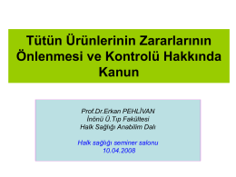 4207 sayılı Kanun, Prof. Dr. Erkan PEHLİVAN