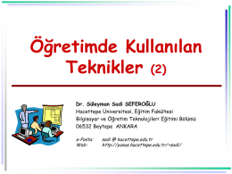 pps - Hacettepe &Uuml;niversitesi A&ccedil;ık Ders Malzemeleri