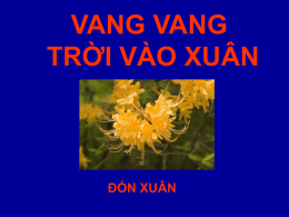 VANG VANG TROI VAO XUÂN