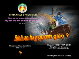 Bình An hay Gươm Giáo - Liên Đoàn Công Giáo Việt Nam Tại Hoa Kỳ
