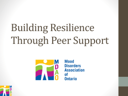 Building Resilience Through Peer Support