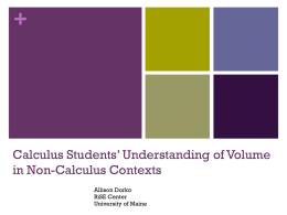 Dorko, A. (2012). Calculus students` understanding of volume in non