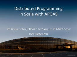 Distributed Programming in Scala with APGAS