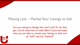 Missing Link Market Your Listings To Sell LNLx