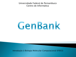 Gen Bank - Centro de Informática da UFPE