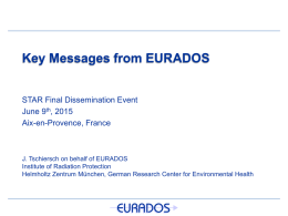 Chairman*s Report 23rd EURADOS General Assembly