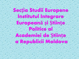 Sectia Studii Europene - Institutul de Cercetări Juridice şi Politice