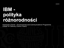 Dobre Praktyki - prezentacja firmy IBM Polska