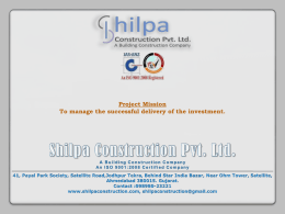 Project Management - Shilpa Construction Company Ahmedabad