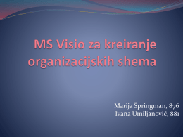 MS Visio za kreiranje organizacijskih shema