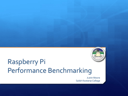 Raspberry Pi Performance Benchmarking