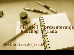 predavanje prof. dr Ivane Stojanović