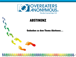 ABSTINENZ - Overeaters Anonymous
