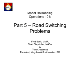 PART 5 - Road Switching Problems