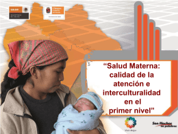 Diapositiva 1 - Maternidad sin riesgos