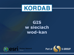 KORDAB - GIS w sieciach wod. kan.